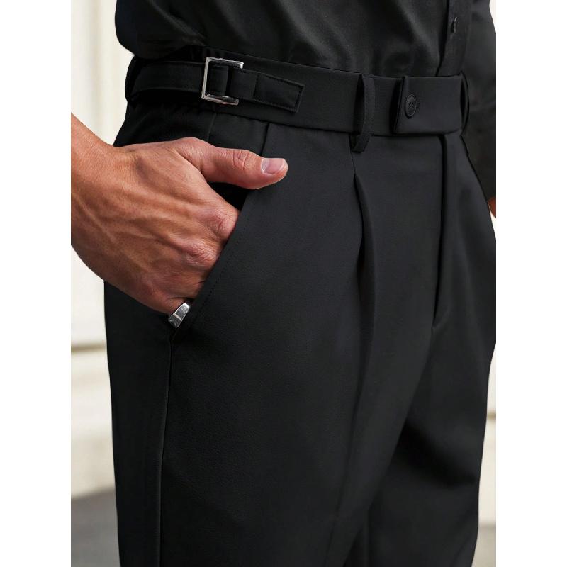 Fashionable Design Business Casual Pants for Men, Spring/summer High-end Straight-leg Commuter Trousers