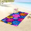 1pc Floral Beach Towel Vibrant Colorful Flower Pattern Bath Towels Soft Microfiber Fabric Unisex Oversized Towel for Swimming