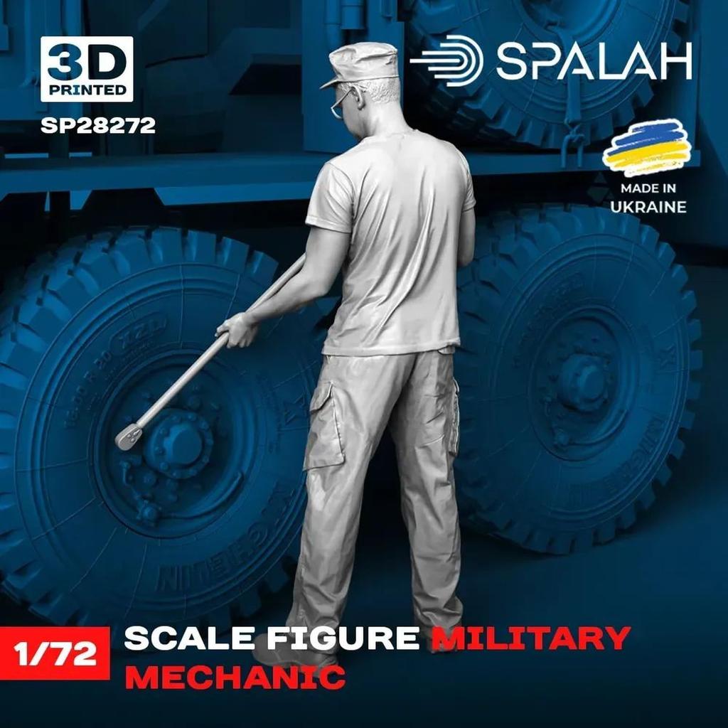 Spallach Vehicle Maintenance Soldier Resin Kit SPU28272 1/72 (person)