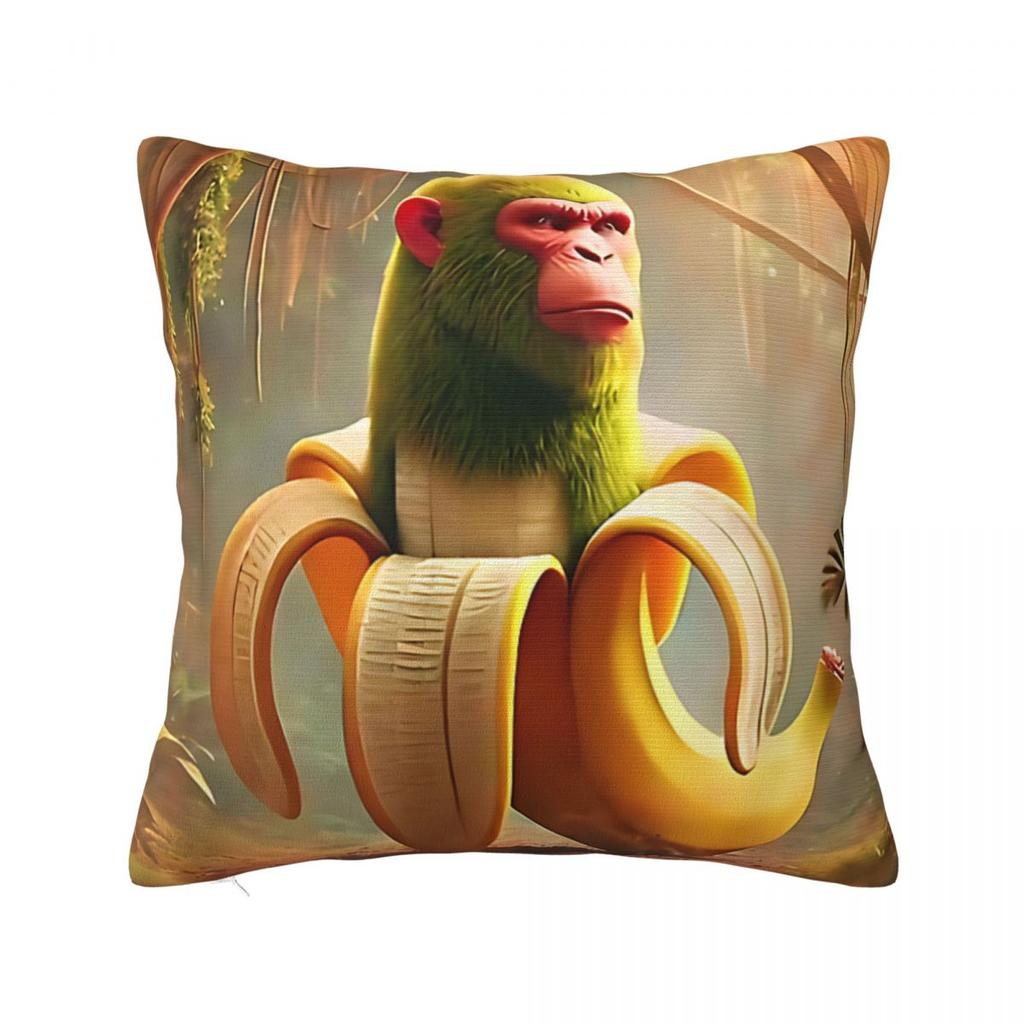 Chimpanzini Bananini Pillow Cover Polyester Pillow Case Cushion Cover Funny Pattern Pillowcases For Office Car Home Decorative