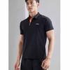 Li-Ning Solid Color Logo Embroidered Stand Collar Short Sleeve Polo Shirt Men Polo Shirts Black YPLT023-1