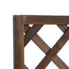 Garden Planter With Trellis 45L Raised Bed For Climbing Plants Vines Flowers Outdoor Planter Box For Patio 72.5 X 31.5 X 149.5 Cm Carbonised Finish