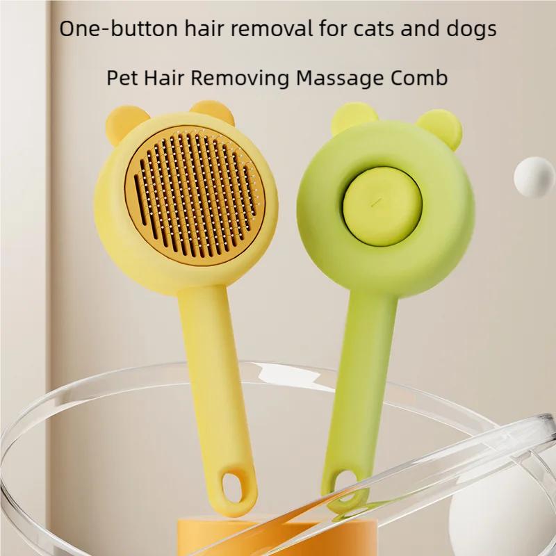Pet Dog Brush Cat Comb Self Cleaning Hair Remover Brush Dogs Cats Grooming Tools Pets Dematting Comb Accessories High Efficiency