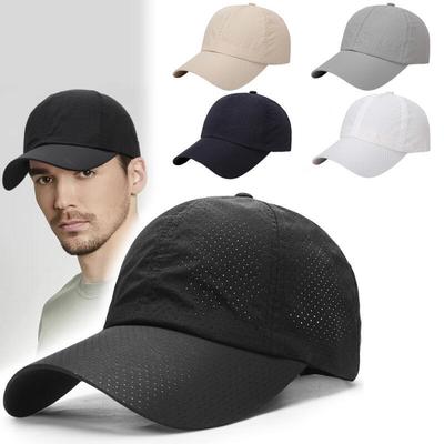 Mens Long Brim Sun Hat UV Protection Breathable Mesh Quick Dry Baseball Cap Outdoor Fishing Sports Adjustable Fit Wide Visor