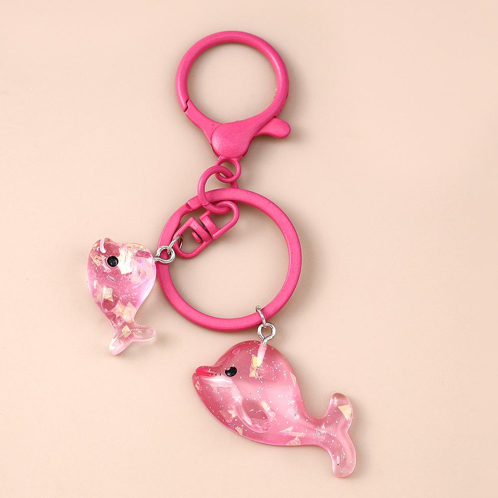 Cute Resin Starfish Gold Fish Keychain Women Girls Key Ring Pendants Handbag Decor DIY Kid's Jewelry Gifts