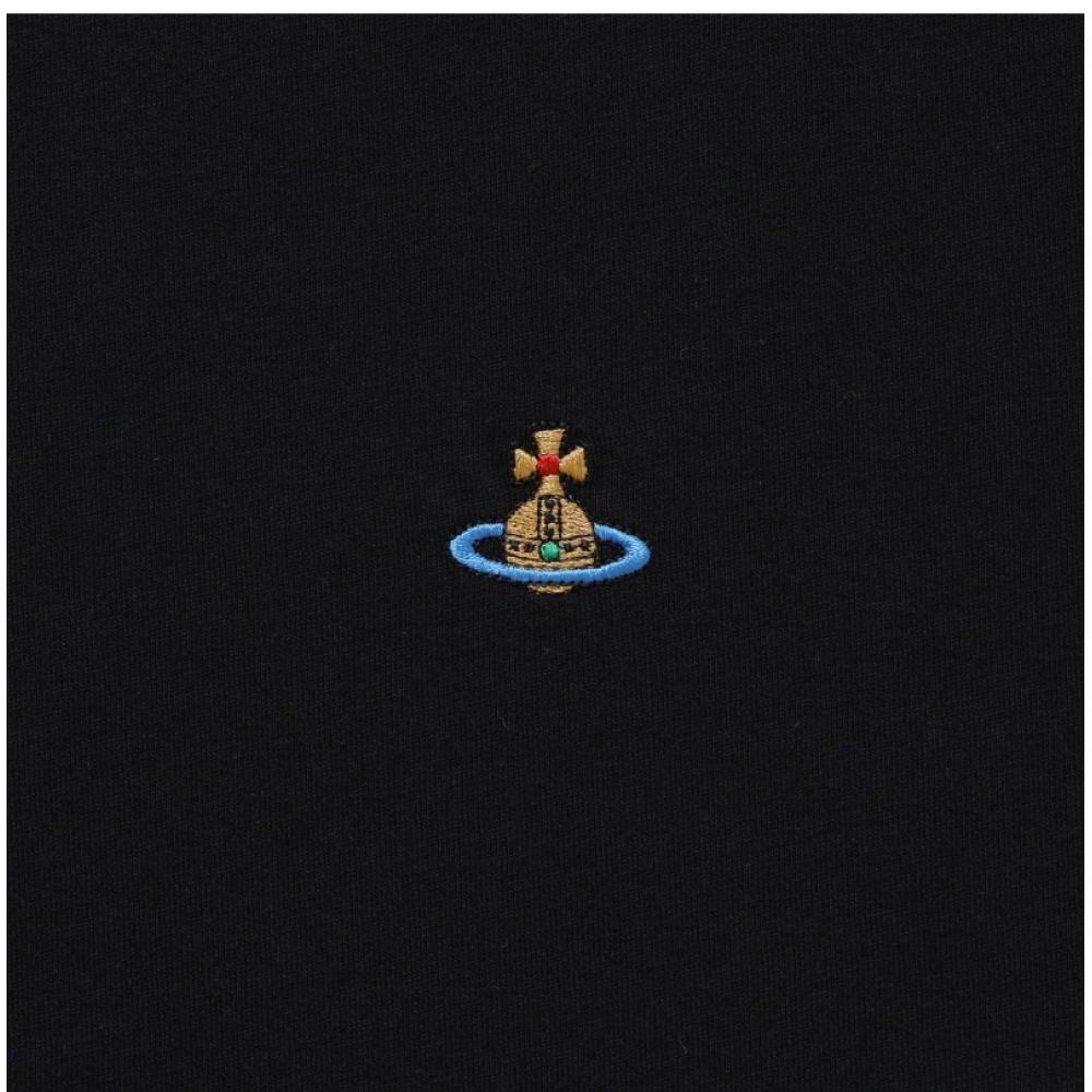 Vivienne Westwood 3g010013 J001m N401 Orb Of Logo Embroidery Public Short Sleeve Tee