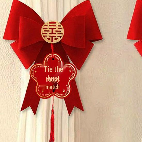 

Свадебные подхваты для штор и набор для украшения комнаты невесты с подвесным украшением из мишуры «Двойное счастье».