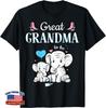 Great Grandma To Be Elephant Baby Shower Great Grandma Unisex T-Shirt