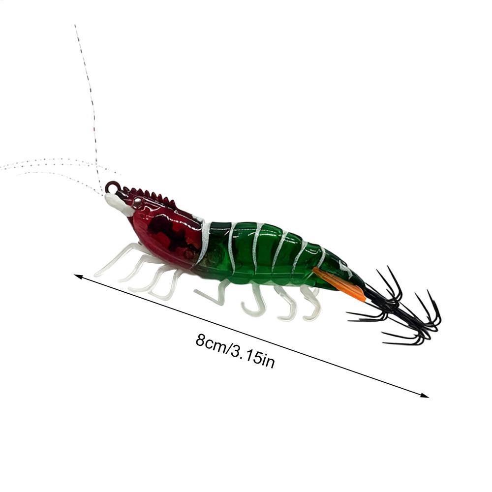 

Squid Hook Glow In The Dark Fishing Tackle Shrimp Shape Squid Jig Hooks For Outdoor Freshwater River Lake Pond Vacation Family