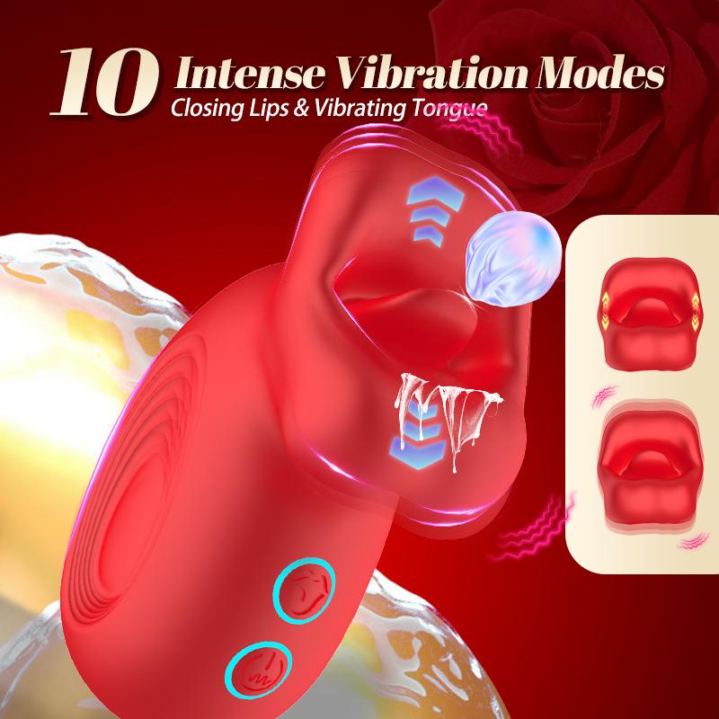 Bdsm High Quality Portable 10-Speed IPX7 Waterproof Silicone ABS Sucking Vibrator Strong Tongue Licking Nipple Clitoral