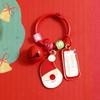 Cartoon Sants Claus Keychain Xmas Deer Key Ring Cute Christmas Tag Pendant  Ornaments
