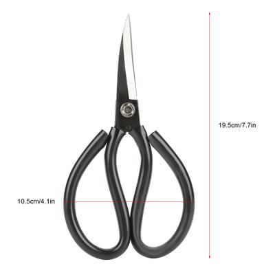 Carbon Steel Lther Sewing Scissors, Angled Tip Design with Comfortable Handle, Suitable for Professional Fabric Craft Sewing