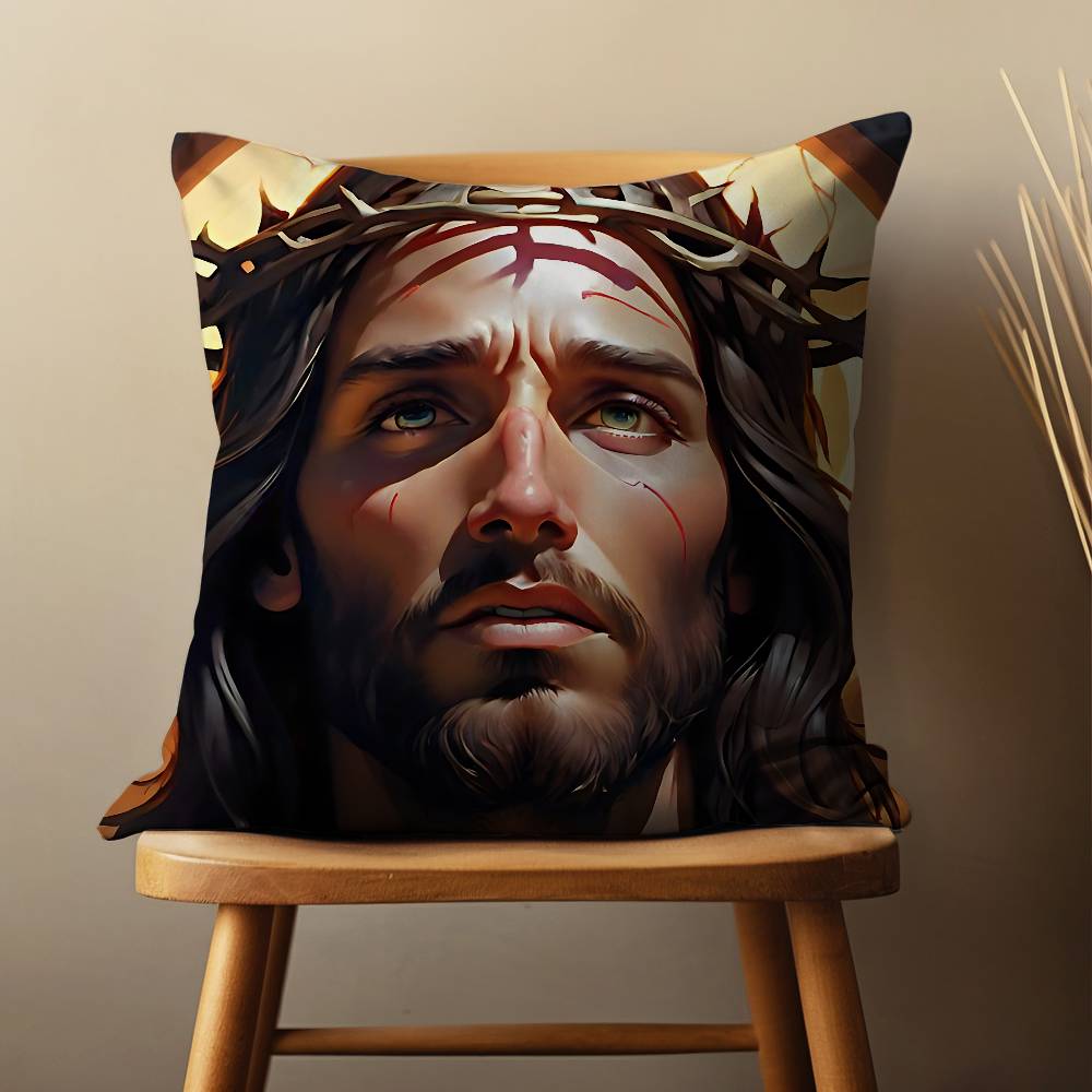 Jesus Glaube Erlöser Kunst Kissenbezug Für 45x45cm,55x55cm,30x30cm Für Heim Schlafzimmer Dekoration Und Schutz