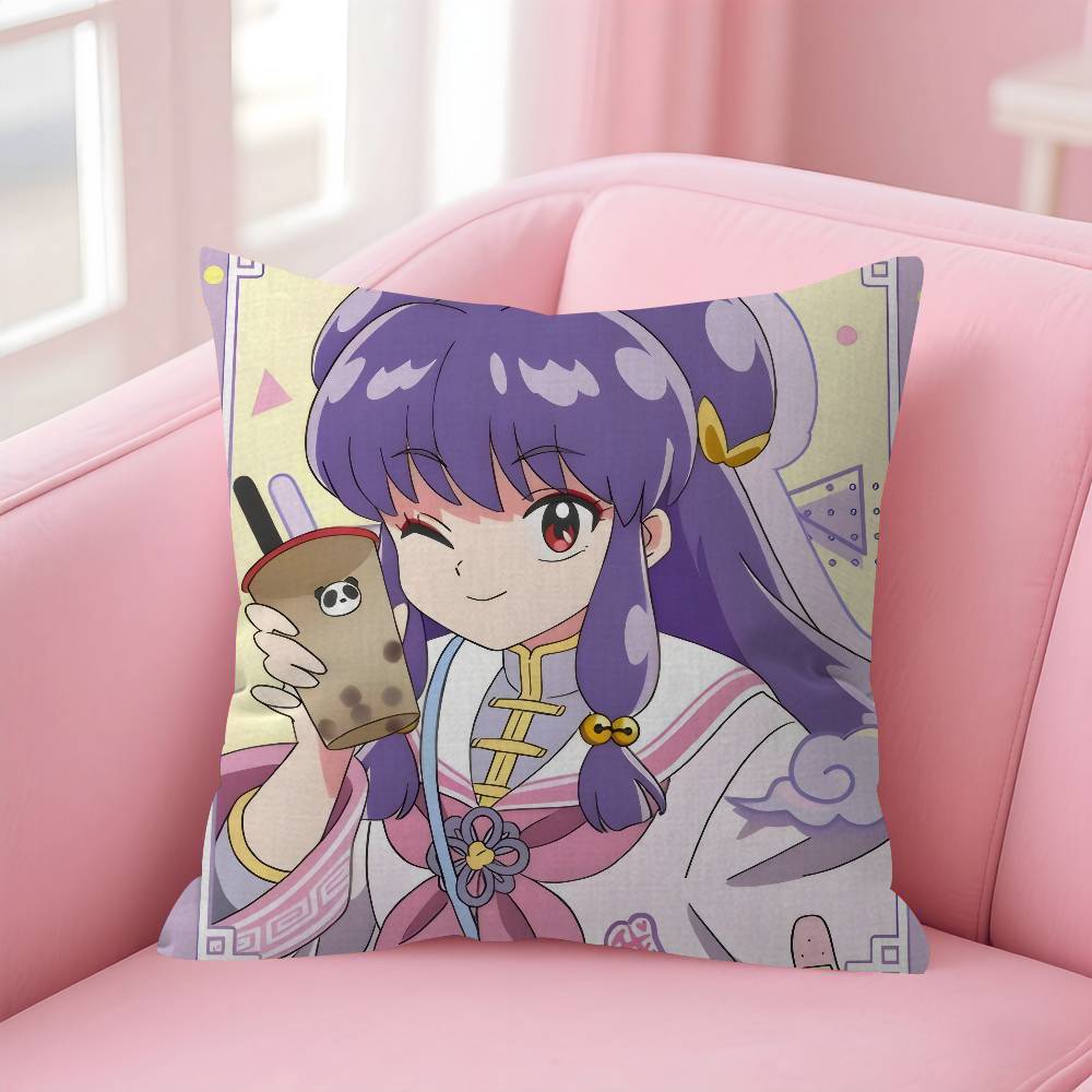 Anime Ranma 2 1 Vintage Cushion Cover Car Throw Pillow Case For Sofa Car Christmas Gift