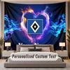 Custom Name Text Tapestry Hamburger SV Personalized Polyester Wall Tapestry For Bedroom And Room