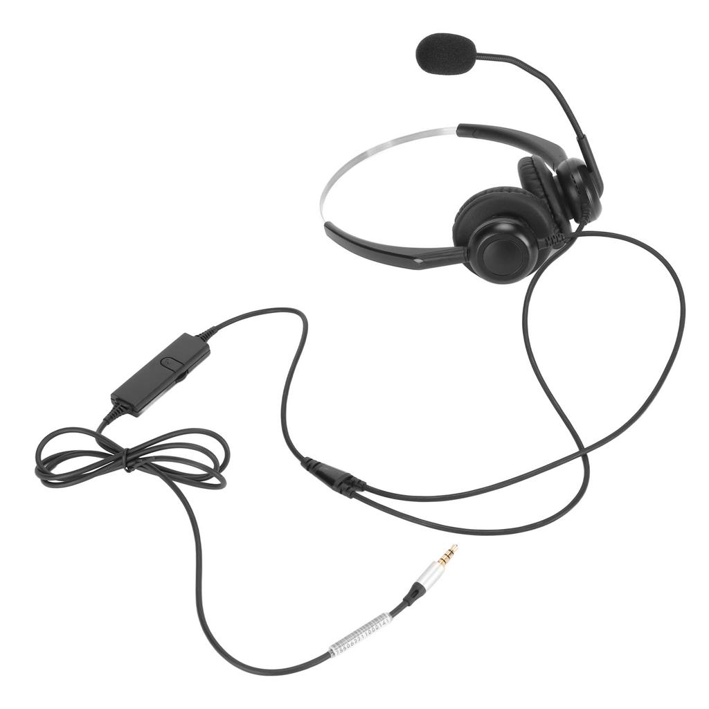 Kabelgebundenes Business-Headset mit Geräuschunterdrückung, binauraler Telefon-Kopfhörer mit Mikrofon für Büro-Callcenter