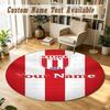 Round Rug Custom NameStoke City FC Pattern Non Slip Carpet Home Floor Decor