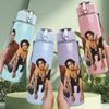 1PC Friends Group Family 750ml Sports Water Bottle Leakproof Straw Lid Outdoor Office Home