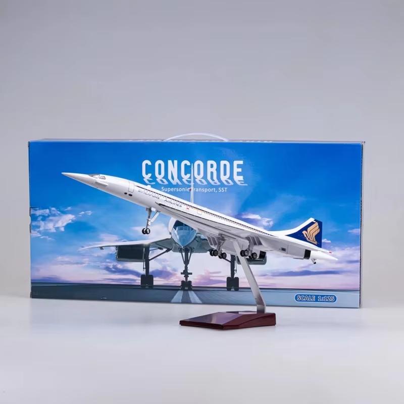 

50 СМ 1:Самолет в масштабе 125 Concorde Air France British Airline Air Force One Модель самолета Смоляной фюзеляж Самолет Подарок Дисплей No light