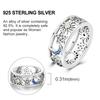 Copper Metal Colors Starry Hollowed-out Ring Sparkling Zircon Copper Metal Colors Jewel Ring Holiday Party High Quality Fine High Quality Fine