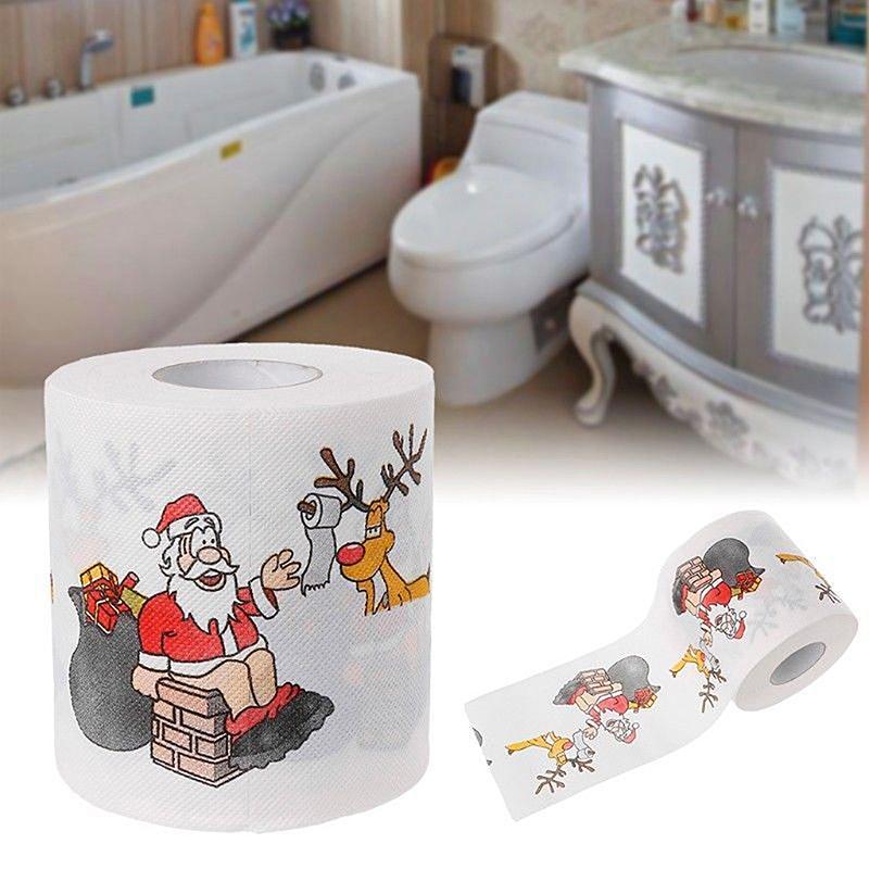 2/1 STÜCKE Weihnachtsmuster-Serie Rollenpapier Weihnachtsdekoration Drucke Niedliches Toilettenpapier Weihnachtsdekor Für Wohnkultur Zubehör