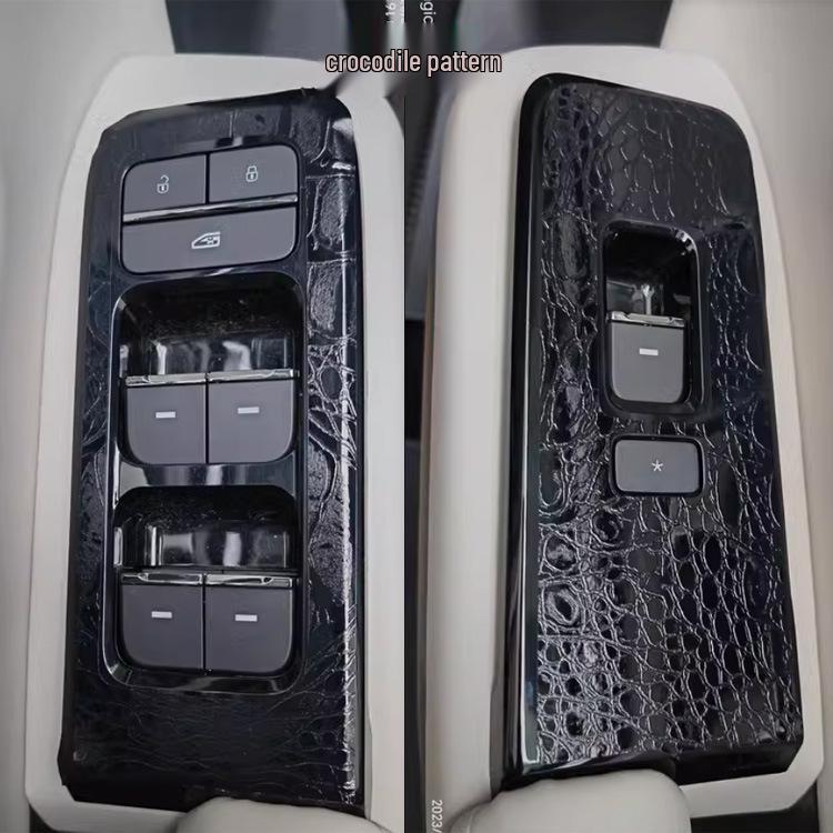 22-23 Jetour Dasheng Interior Anti-Scratch Film: Center Console, Gear Shift, Window Lift Black Warrior Stickers