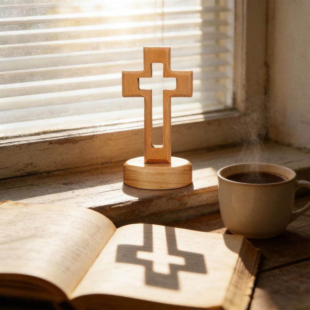 Wooden Easter Cross Decoration