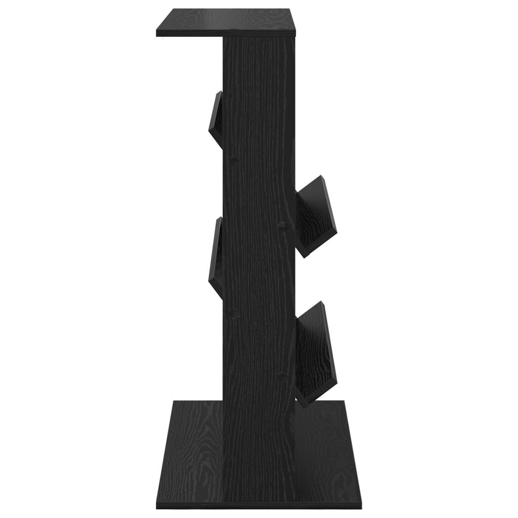 Magazine Rack Black Oak Effect 70 x 41 x 96 cm Engineered Wood