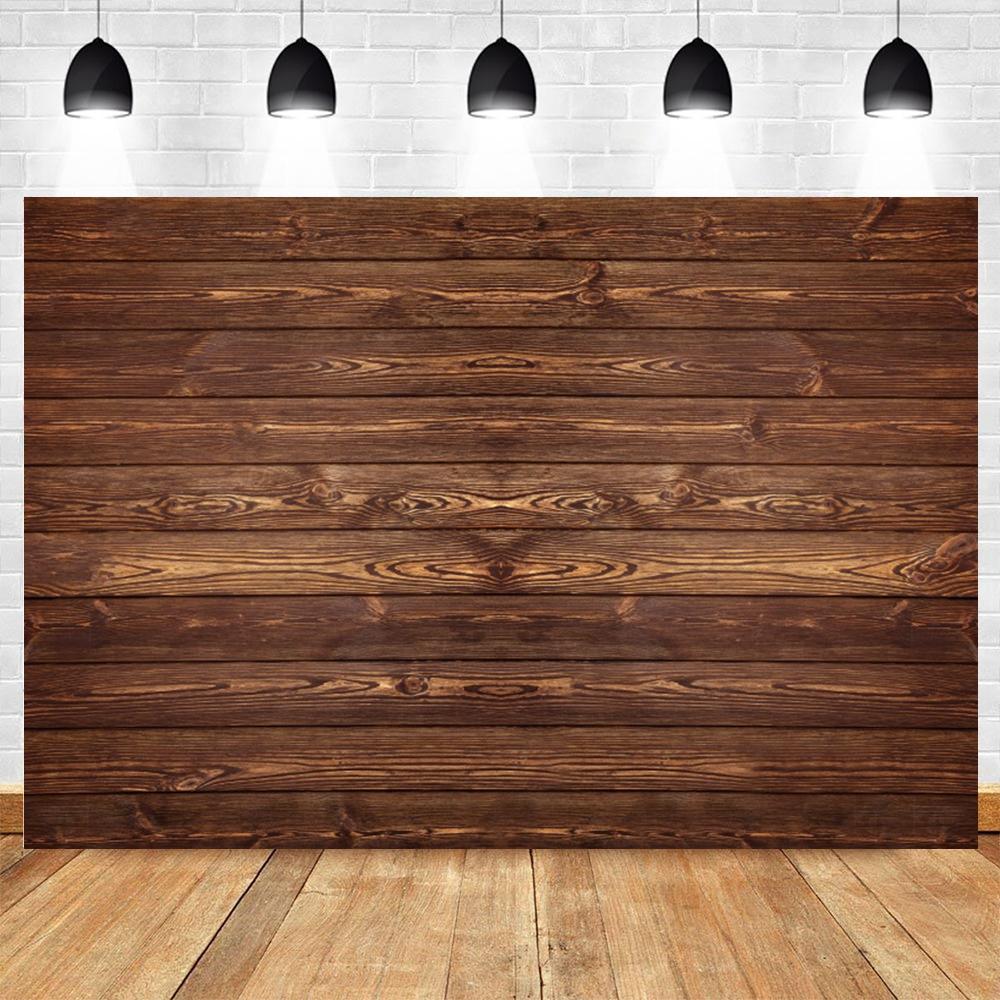 Wood Backdrop for Food Baby Portrait Photography Backdrops White Brown Wooden Board Plank Background for Party Decor Custom