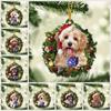 Hanging Christmas Dogs Ornament Decorative Xmas Dogs Keychain  New Year