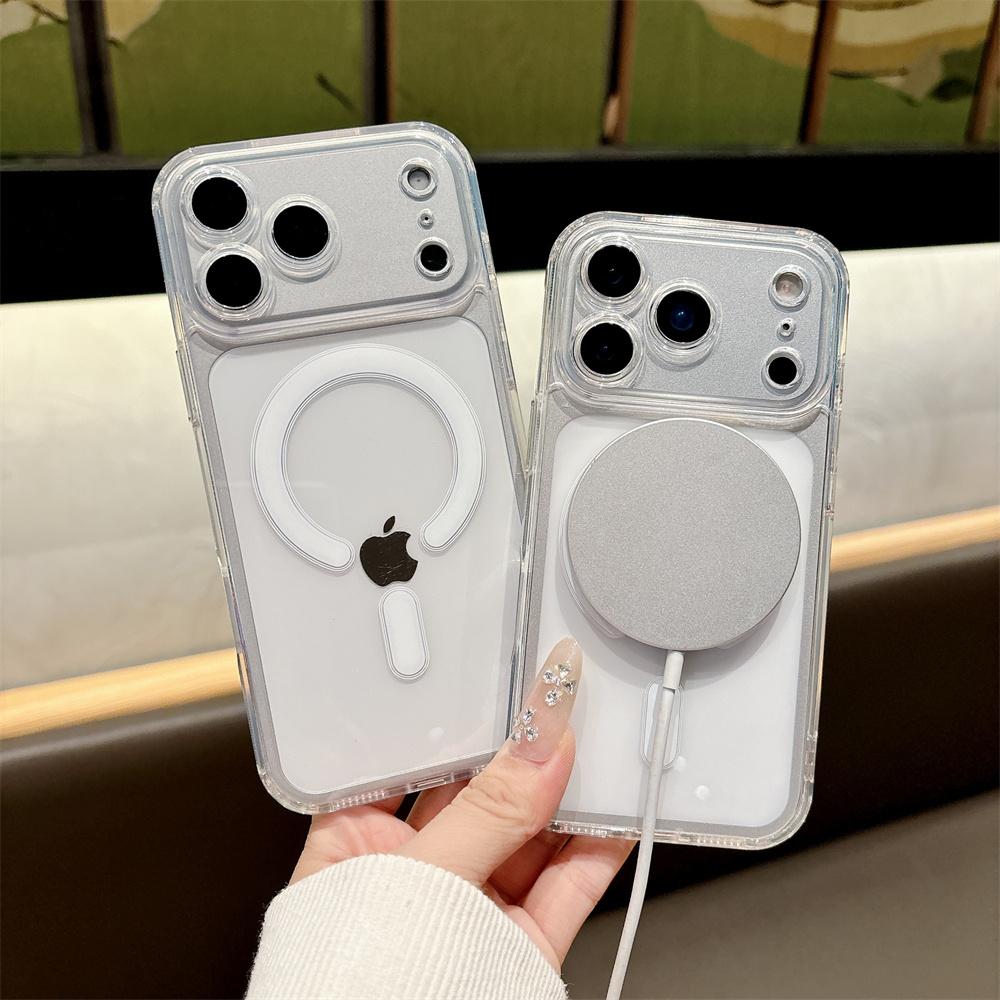 Luxury for Magsafe Magnetic Phone Case for iPhone 17 Pro Max 17 Air 16 Pro 15 14   11 Transparent Shockproof Protect Cover