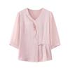 2026 Summer Women's Chinese Style Short-Sleeved Shirt - Fashionable, Elegant, Age-Defying Mother's Wear