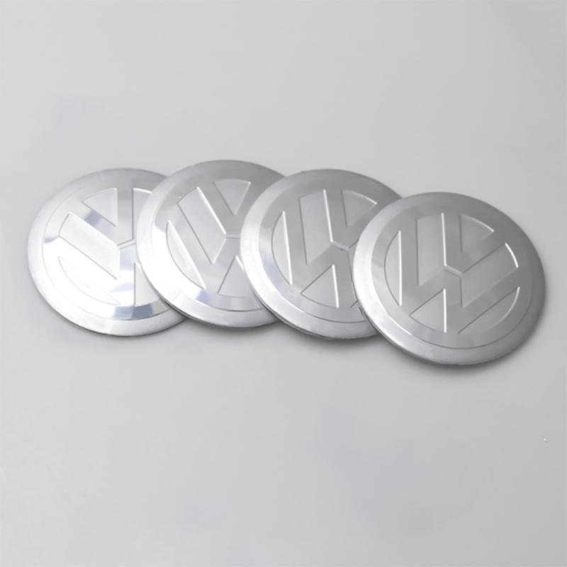 2026 Caldo Per VOLKSWAGEN VW 4 Pezzi Adesivi Coprimozzo VW Decalcomanie in Alluminio Accessori Auto Per Volkswagen Polo Arteon Tiguan Golf Tou