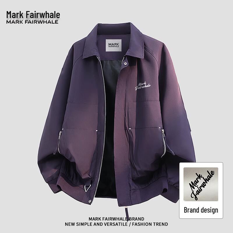 MARK FAIRWHALE Men's Casual Lapel Flight Jacket