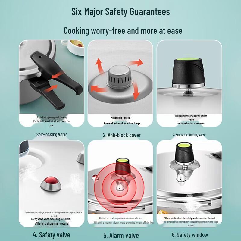 ASD 7.4L Aluminum Pressure Cooker with Steamer