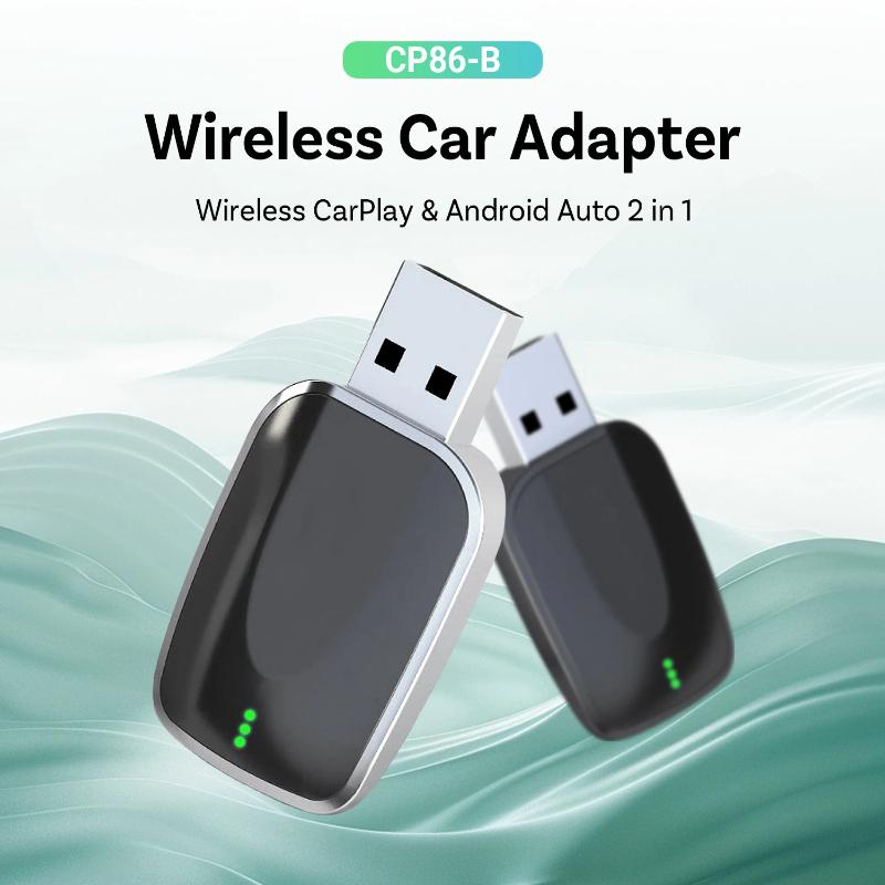 AI Mini Box 2-in-1 CarPlay Android Auto Adapter, Plug-and-Play Fit 99% Stock Car Head Units