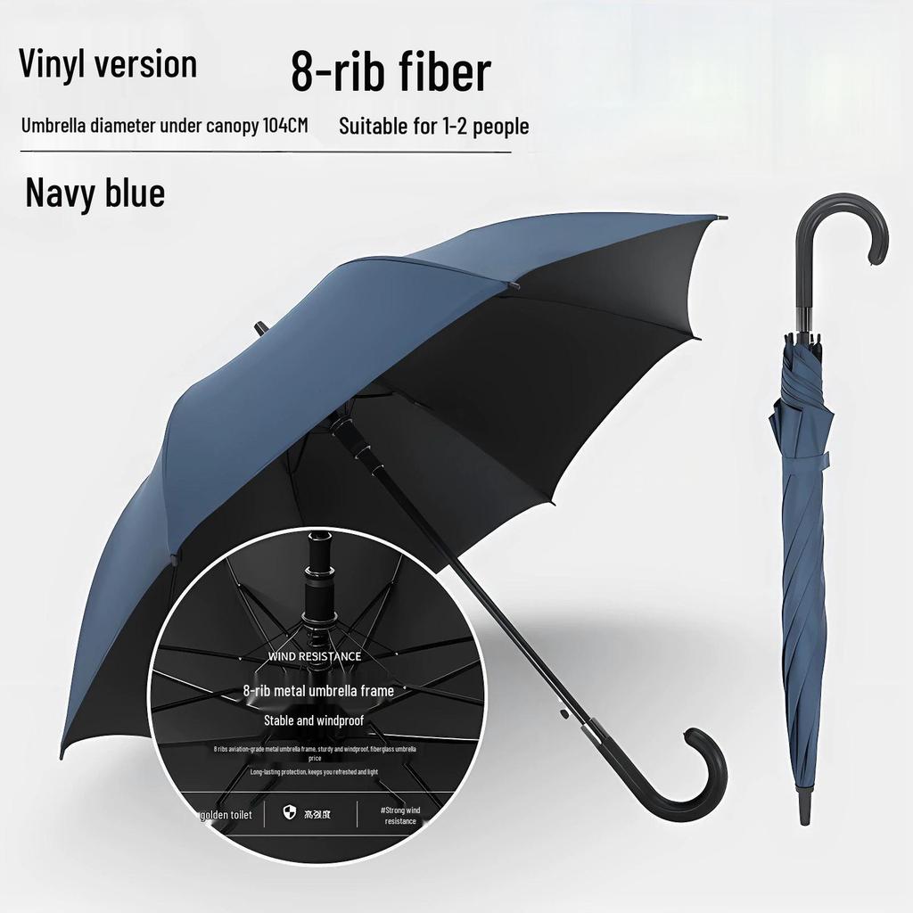 Extra Large Windproof Golf Umbrella with Long Handle, Sun Protection, and Customizable Logo