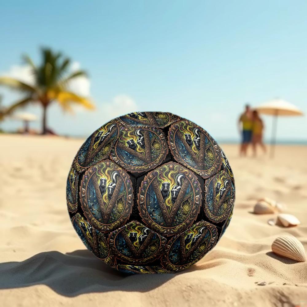 Skunk Symphony Nature Round Football Size 5 Adult Ball Suitable for Training Matches and Outdoor Team.