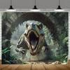 Vibrant Wild Ancient Jungle Themed Banner Decoration Background Birthday Party Home Decoration Photography Background Cloth