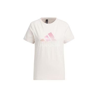 adidas Printed Letter Casual Straight Round Neck Short Sleeve T-Shirt Women Tops Lotus IM8886