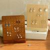 72 Holes Wooden Vertical Earring Storage Rack Earrings Display Board Ear Stud Holder Stand Jewelry Display Prop Counter Showcase