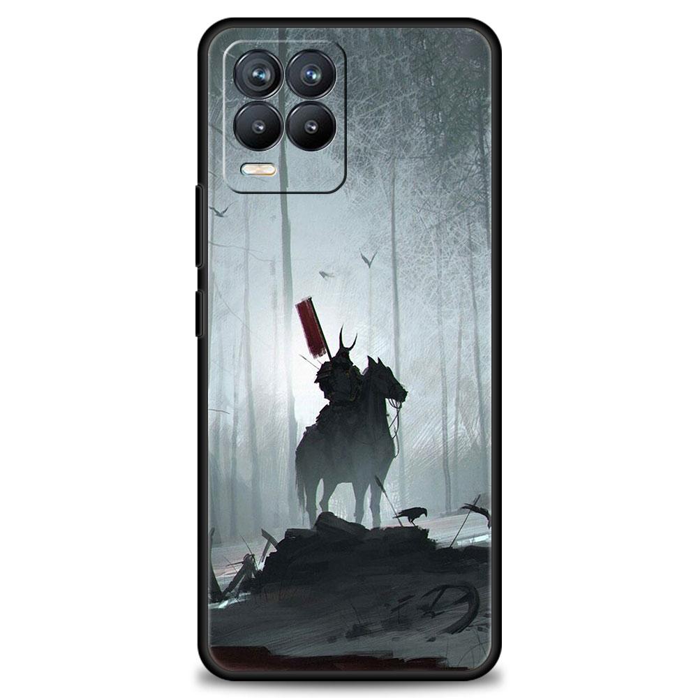 

Пейзаж чернилами Живопись Япония Самурай Искусство Для Realme 8 pro c21 G22 для Moto g8 plus one fusion для Nokia g10 5.4 Чехол для телефона Shell Realme GT Neo2