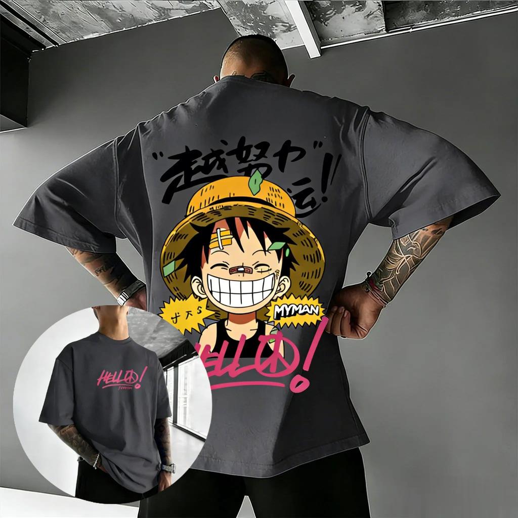 One Piece Anime T Shirt Men Women Luffy Cartoon Print pure Cotton Short Sleeve Tee Summer Streetwear Casual Graphic Tops