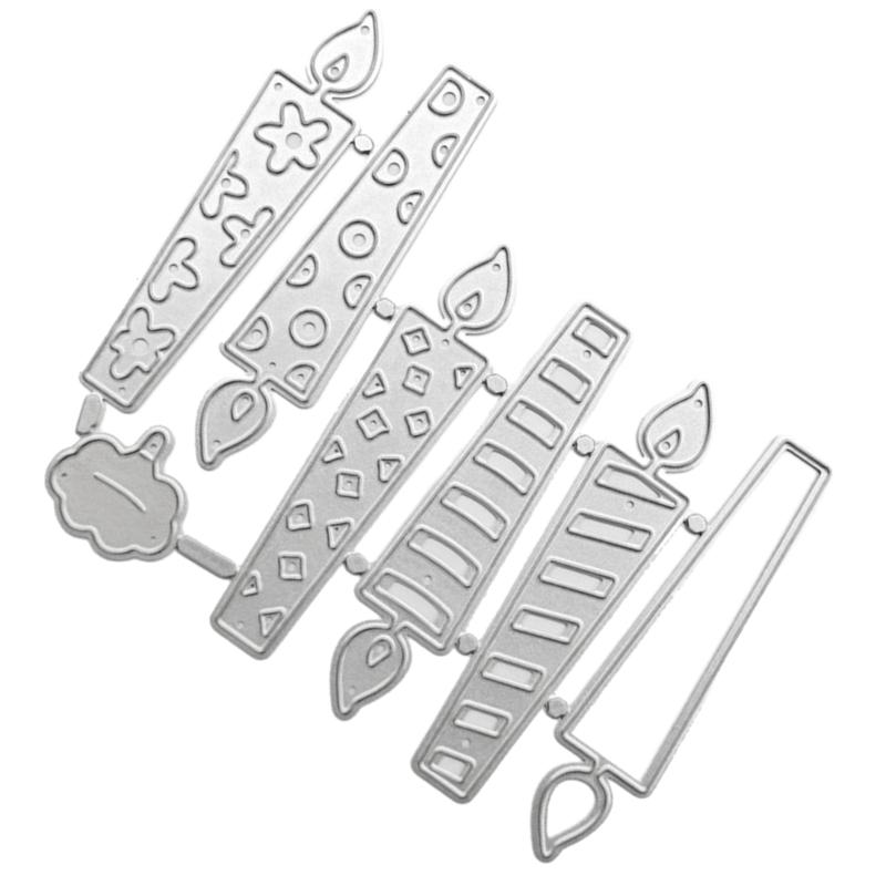 Birthday Candle Die Cut Metal Embossing Stencils Carbon Steel Cutting Dies for Card Making Scrapbooking Craft Project