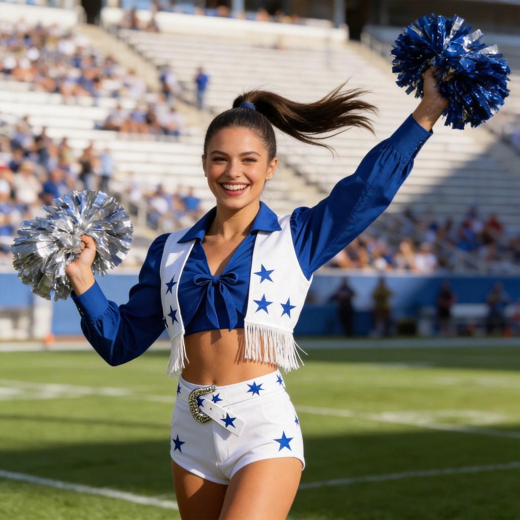 Dallas Cowboys Cheerleader Costume For Halloween Cosplay With Polyester Fabric For Game Events