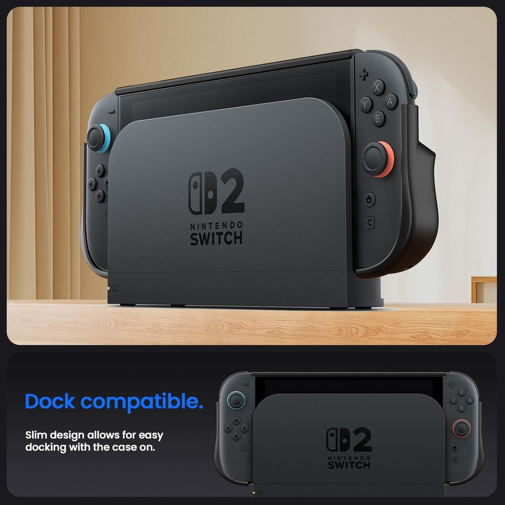 Switch2 Protective Case, Shockproof Anti-Scratch, Full Coverage with Kickstand, Compatible with Docking Station, NS2 Accessories