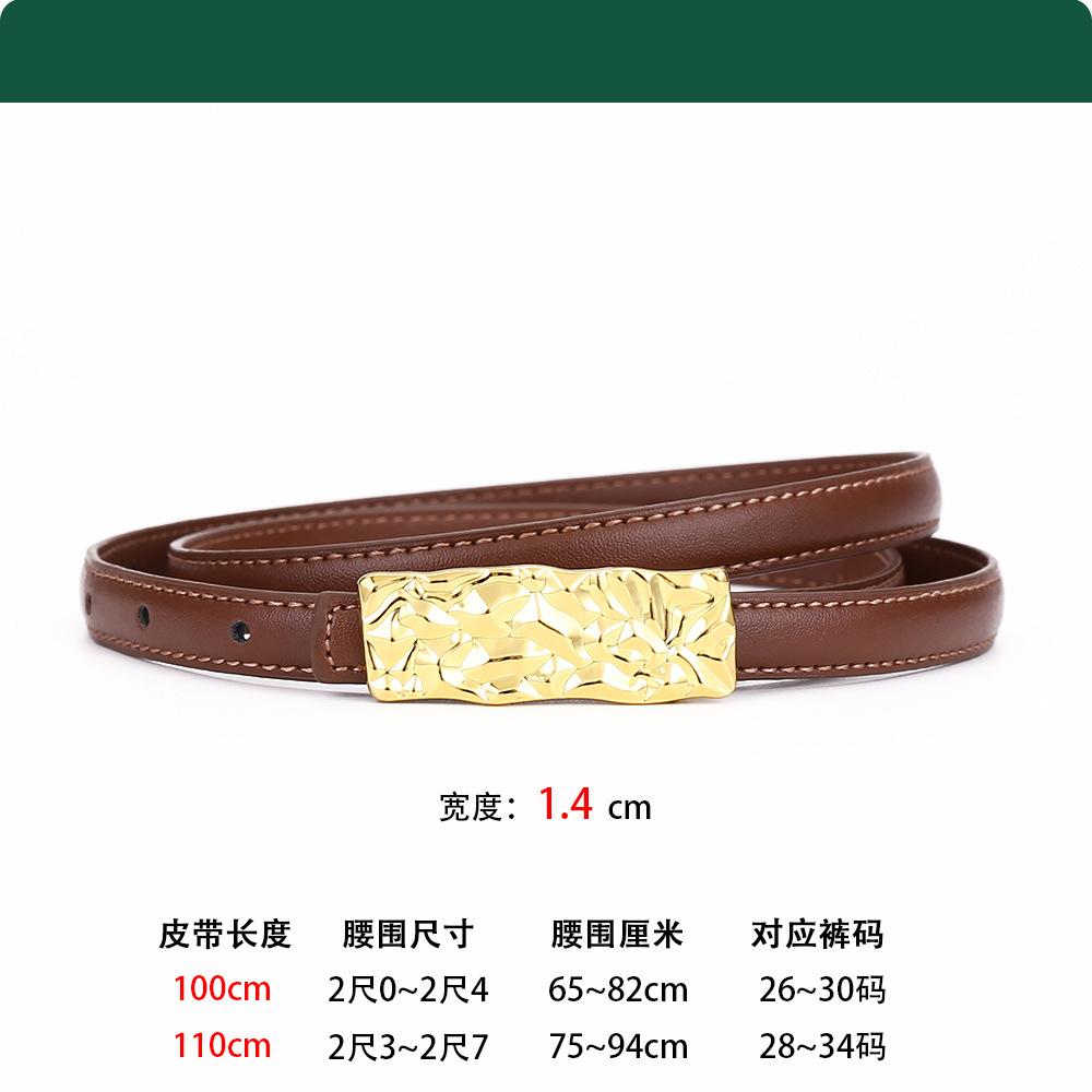 Belt Women'S Leather Belt Dress Fine Belt Women'S Premium Business