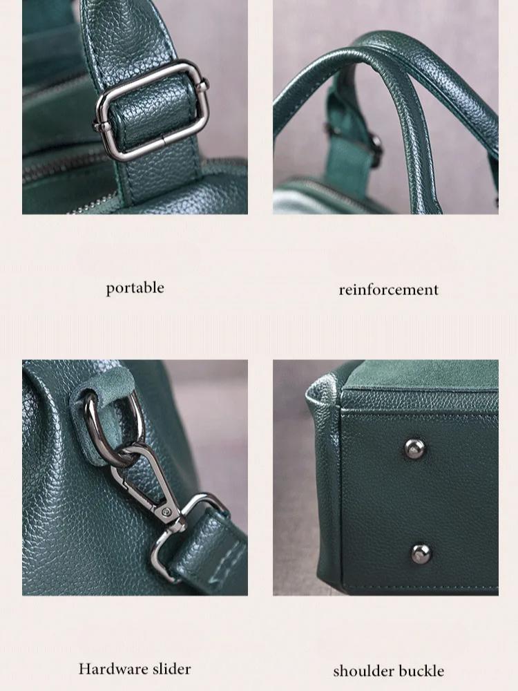 Johnature Minimalist Versatile Handbag With Multiple Compartments Large Capacity Women's Bag Shoulder Crossbody Bags