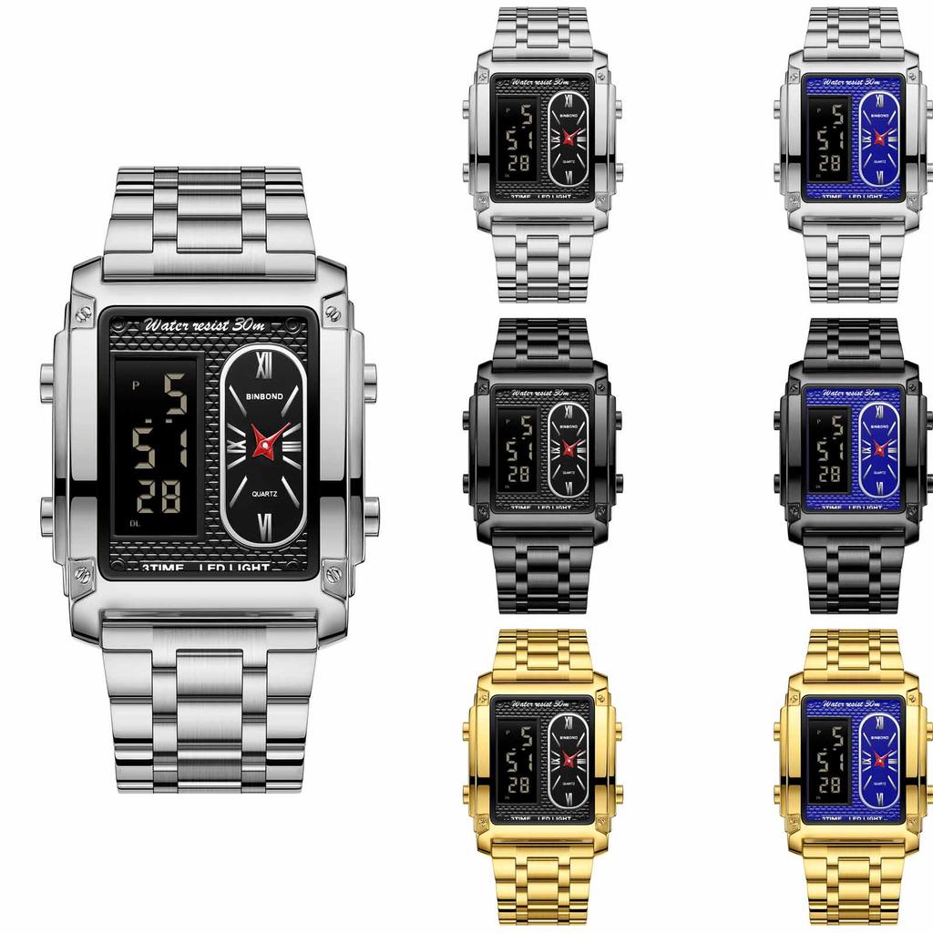 Men's Waterproof Luminous Running Alarm Clock Watch