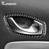 Für Renault Megane 2009 2010 2011 2012 2013 2014 2015 Echter Weicher Kohlefaser Aufkleber LHD RHD Innentürgriff Innenverkleidung